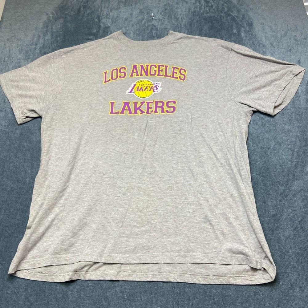 Los Angeles Lakers T Shirt Mens 4XL Heather Gray Fanatics Basketball NBA Cotton